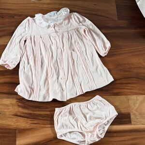Ralph Lauren Light Pink Baby Dress with White Accents